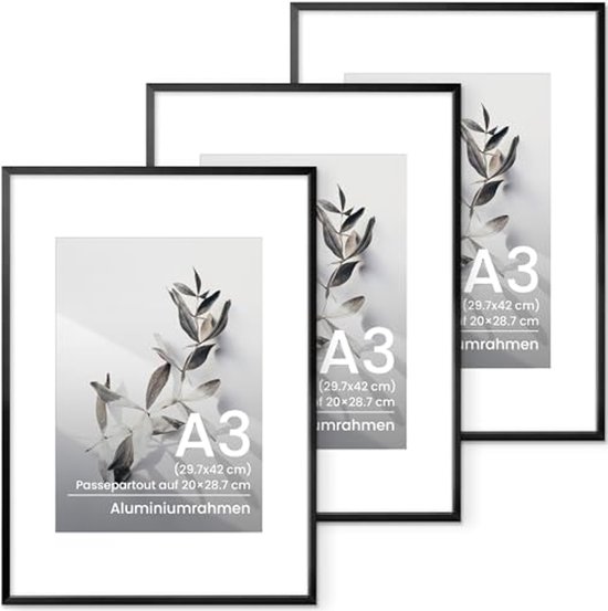 Hampton Frames | Cornice portafoto A3, oro, 29,7 x 42 cm, acrilico (non