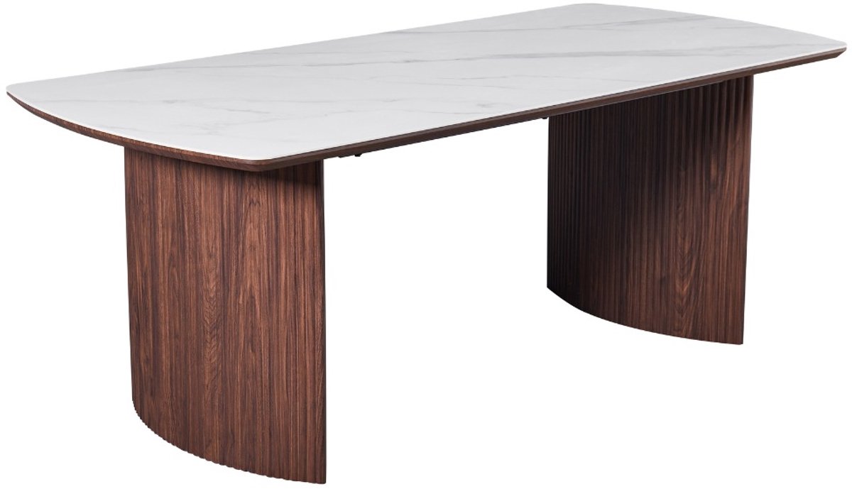 DÉJA Living Eettafel Chela - Rechthoek Walnoot Keramisch - 200x90x75cm