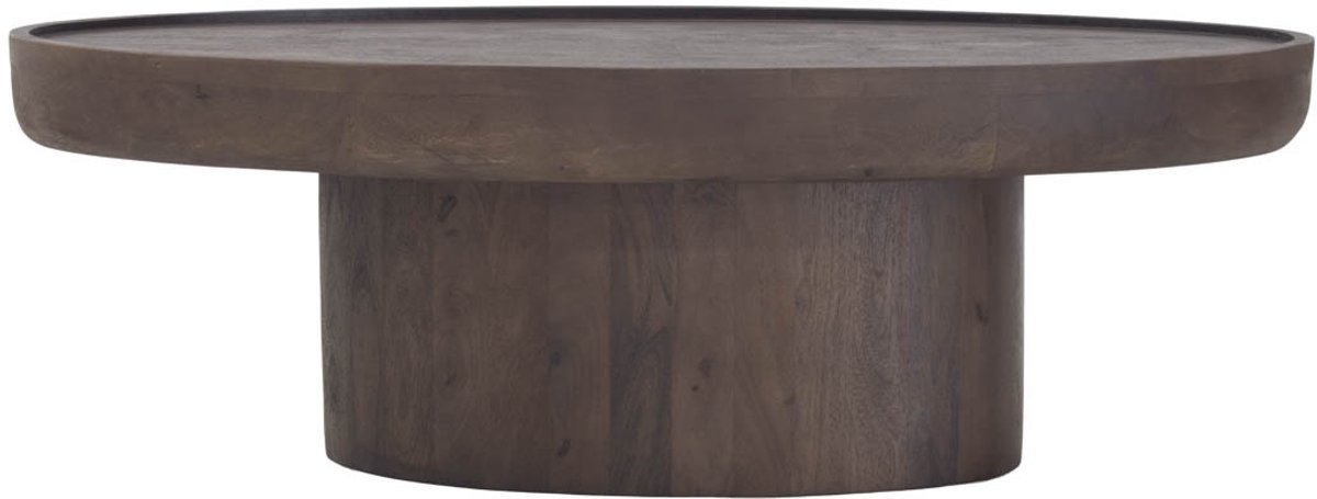 DÉJA Living Salontafel Sola Ovaal - Mangohout - Donkerbruin - 120x65x39cm