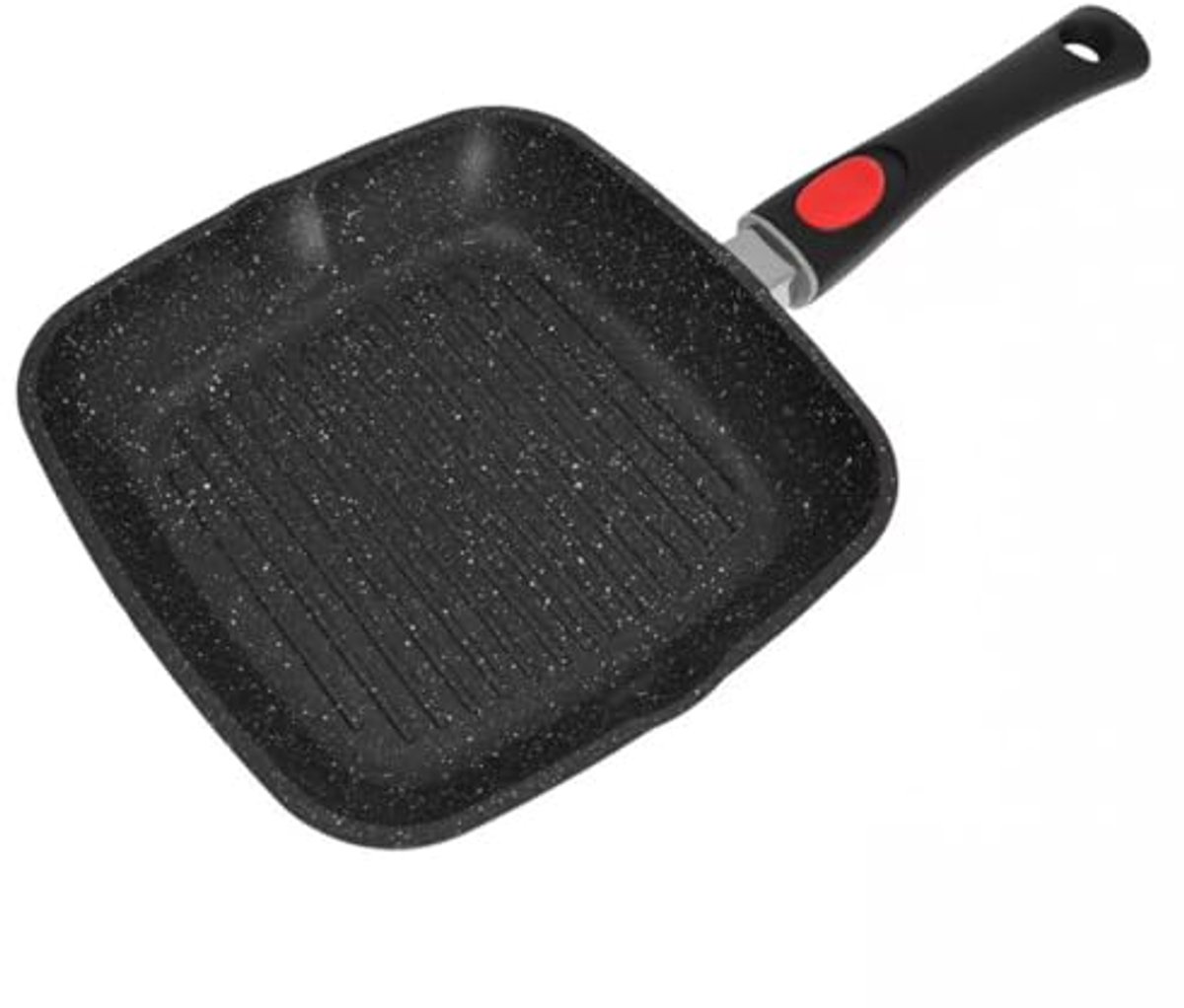 28 cm Grillpan met Marmeren Coating en Afneembaar Handvat