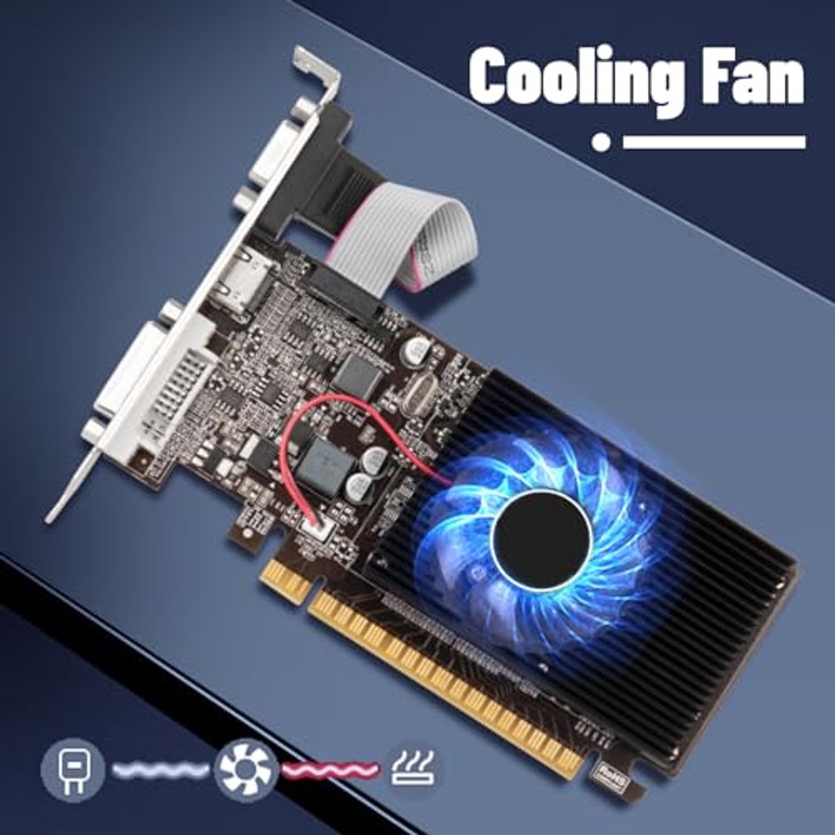 Grafische Kaart, , Ddr3, 64 Bits, Hdmi Dvi Vga Desktop Videokaart, Pci Express X16 Computer Grafische Kaarten Voor Desktop Computer Gaming Gpu - afbeelding 3