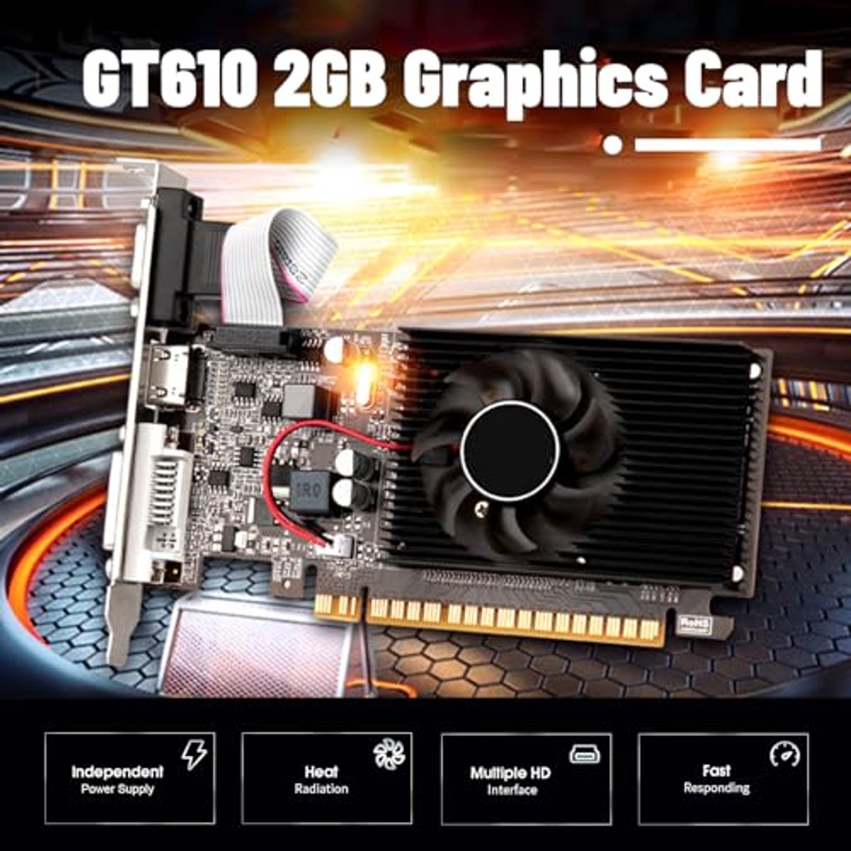 Grafische Kaart, , Ddr3, 64 Bits, Hdmi Dvi Vga Desktop Videokaart, Pci Express X16 Computer Grafische Kaarten Voor Desktop Computer Gaming Gpu - afbeelding 4