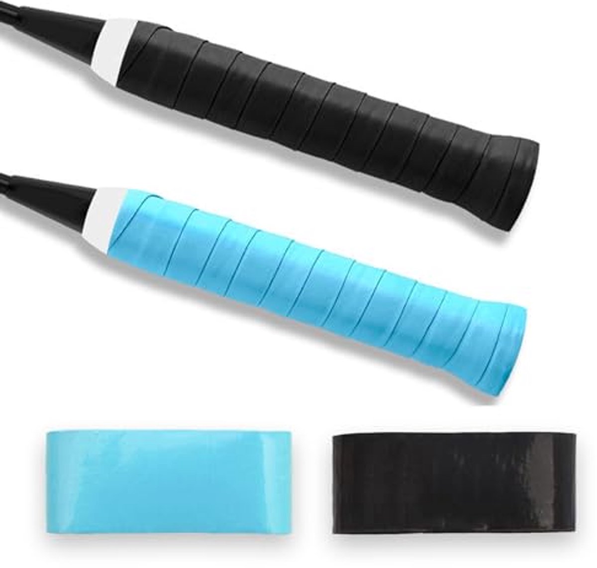Grip Tennisrackets en Padelrackets Set - Blauw en Zwart (1,1 m x 2,5 cm) - Perfect voor Beach Tennis