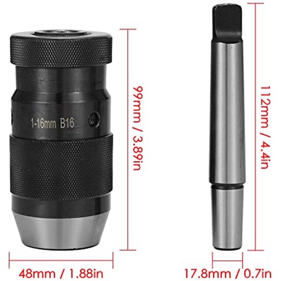 Boorhouder tandkrans B16 - 1 tot 16 mm met sleutel - Eibenstock