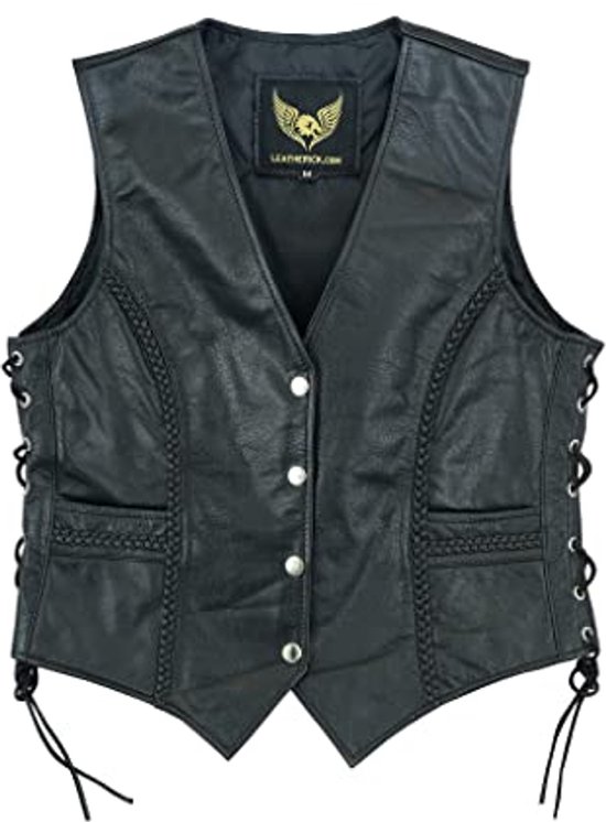 Zwarte CO'COUTURE Gilet HARVIE LEATHER VEST Zwarte CO'COUTURE Gilet HARVIE LEATHER VEST