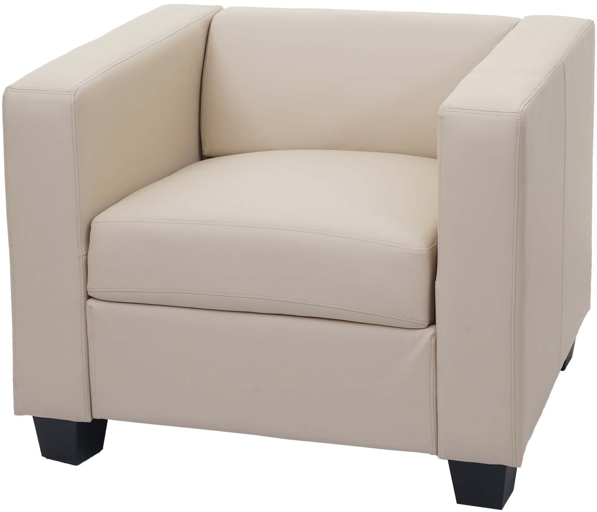 MCW Fauteuil Loungefauteuil Lille ~ kunstleer, crème