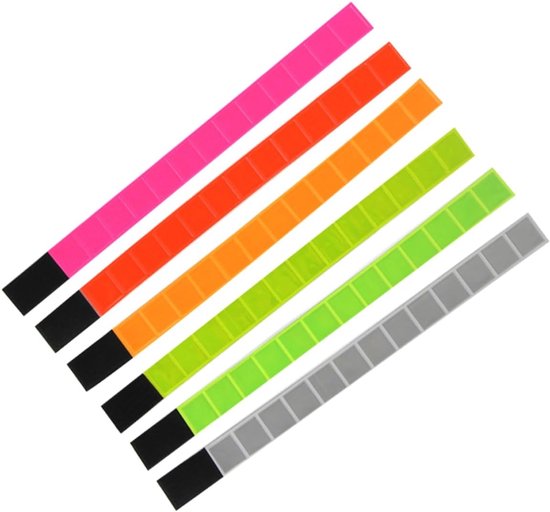 Broekklemmen - 6 stuks - Reflecterende Fietsbroekclip - Met Klittenband - Fietsbroekclip - Universele Fietsbroekclip - Broekklem voor op de Fiets - Broekclip & Broekbinder voor Fietsers - Voor joggen, fietsen, klimmen, kamperen