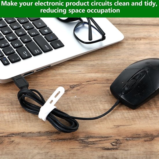 Premium - Siliconen kabelbinders, verstelbare kabelorganizer - 10 stuks ...