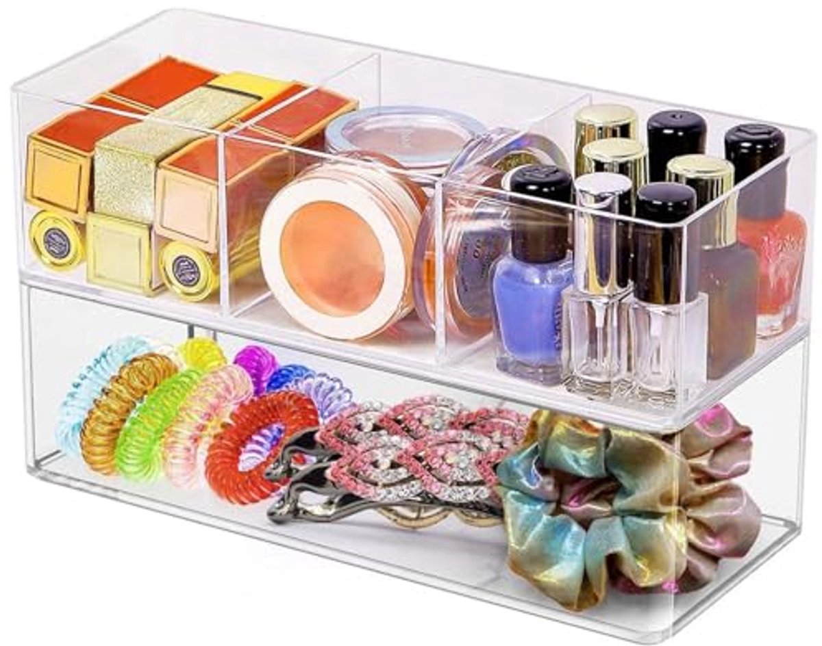 Cosmetische Organizer Set - Acryl Make-up Organizer voor Badkamer en Spiegelkast