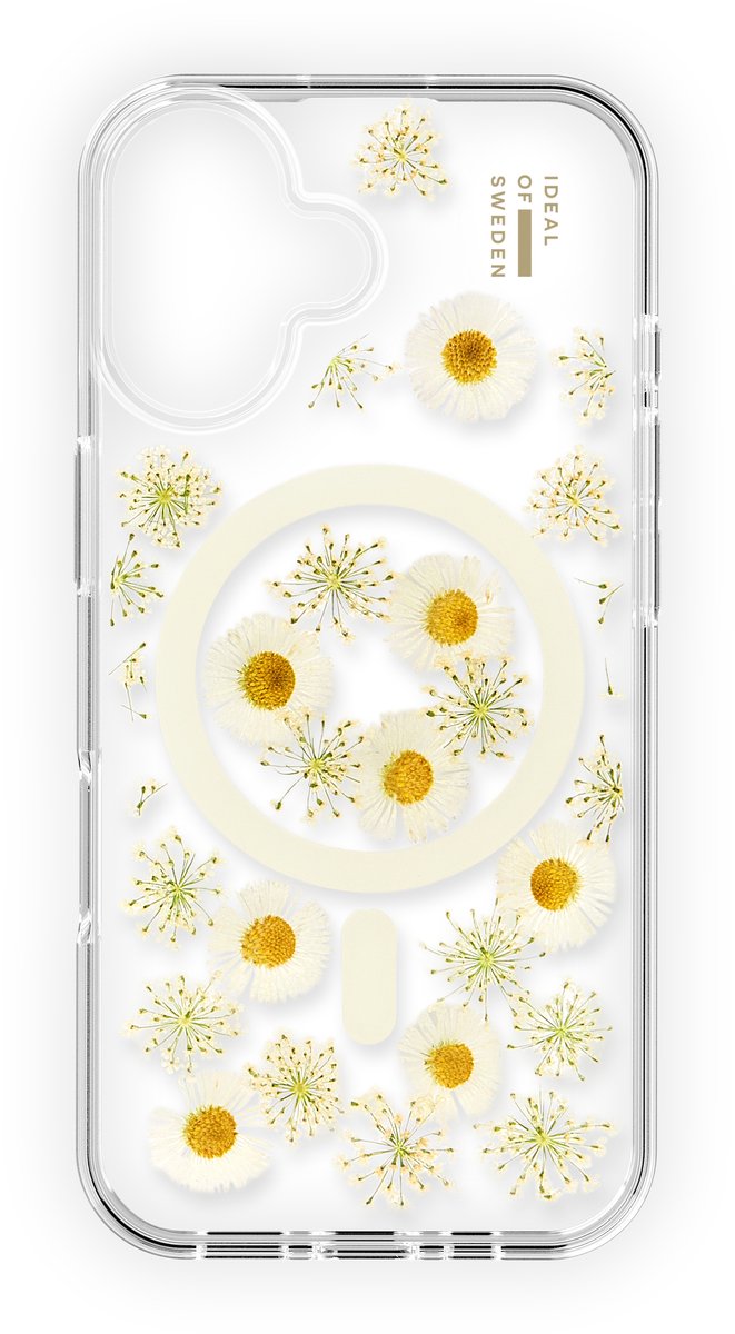 iDeal of Sweden Clear Case Premium Magsafe geschikt voor iPhone 16 Daisy Bloom