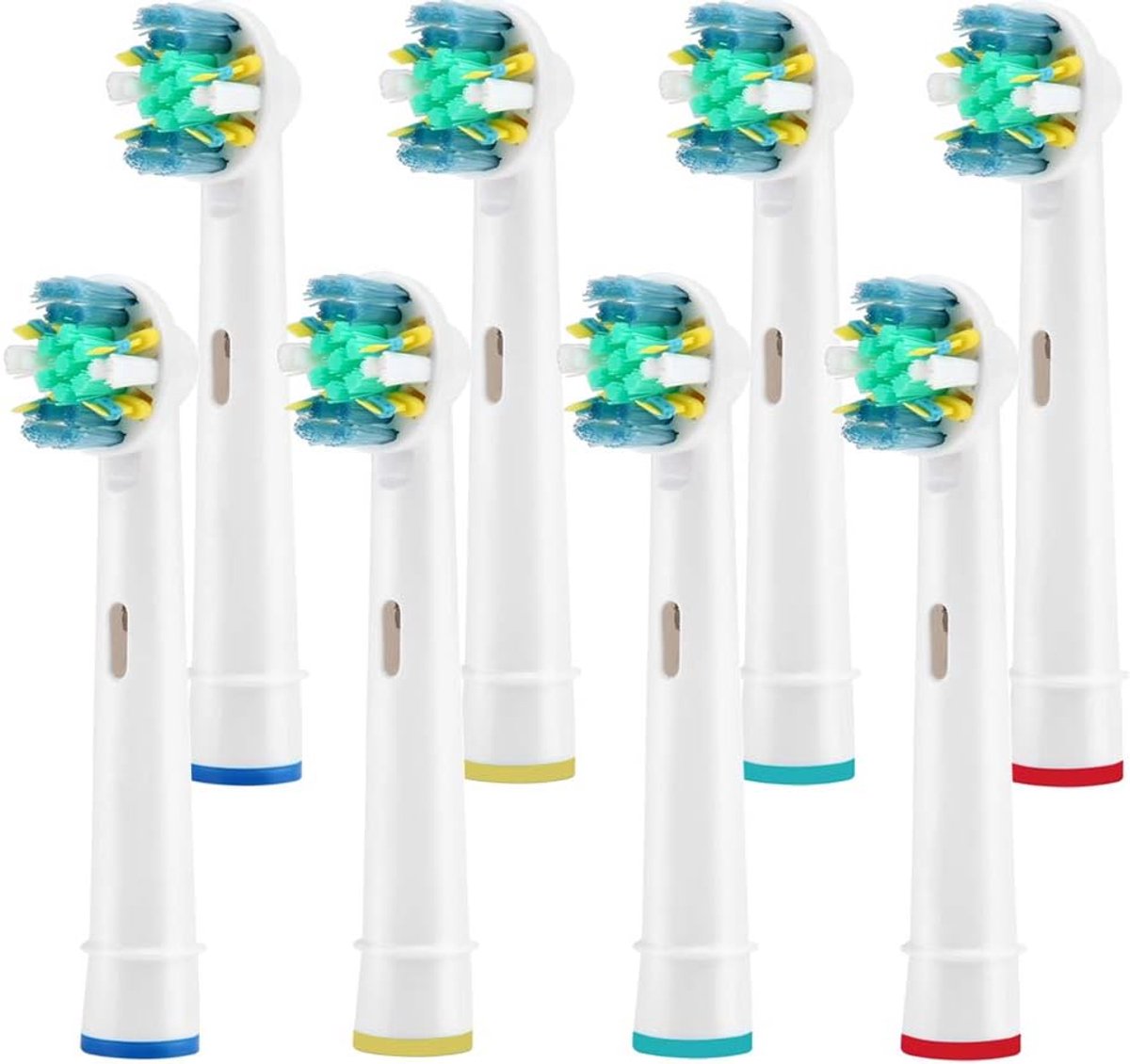 Vervangende opzetborstels Geschikt voor Oral-B elektrische tandenborstel, 8 stuks met hoezen