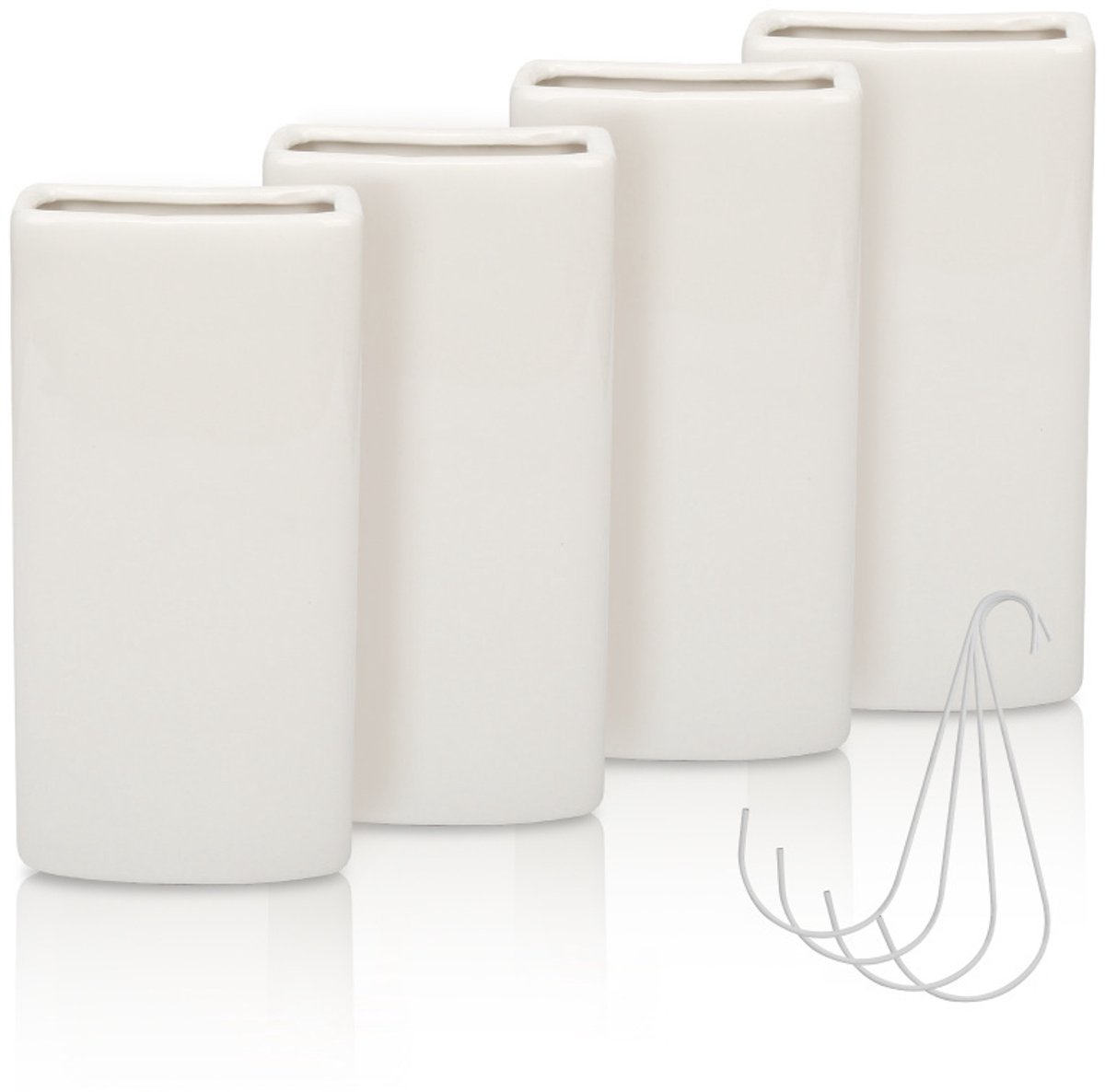 Waterverdampers voor radiator – Set van 4 – Wit – 9x19.5cm – Verhoog luchtvochtigheid – Eenvoudige installatie​