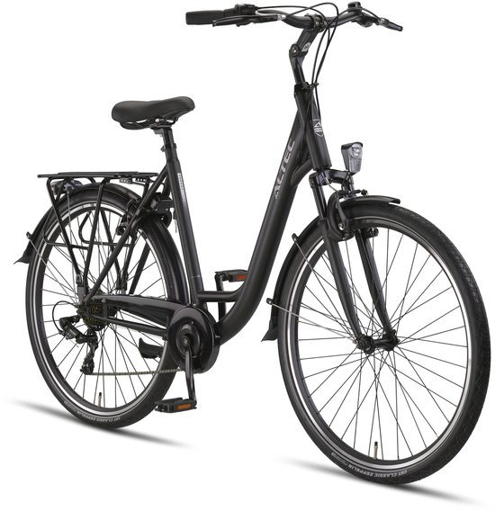 Altec Damesfiets Verona 28 Inch 56 cm Dames 7V V-Brakes Matzwart — afbeelding 4