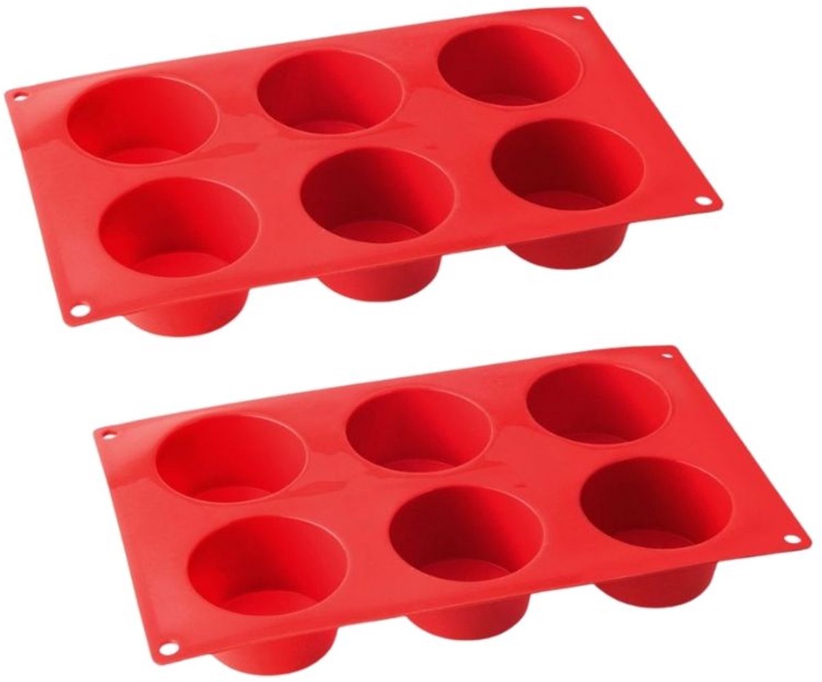 Set van 2 muffinvormen 6 holtes 30 x 18 cm Dr.Oetker Flexxibel Love