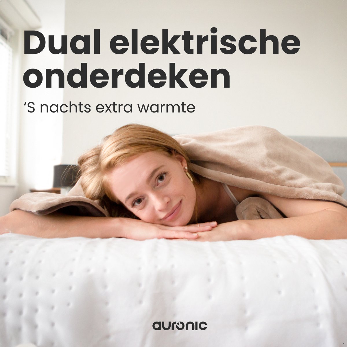 Afbeelding 2 van Auronic Elektrische Onderdeken XL - 190x90cm - 1 Persoons -