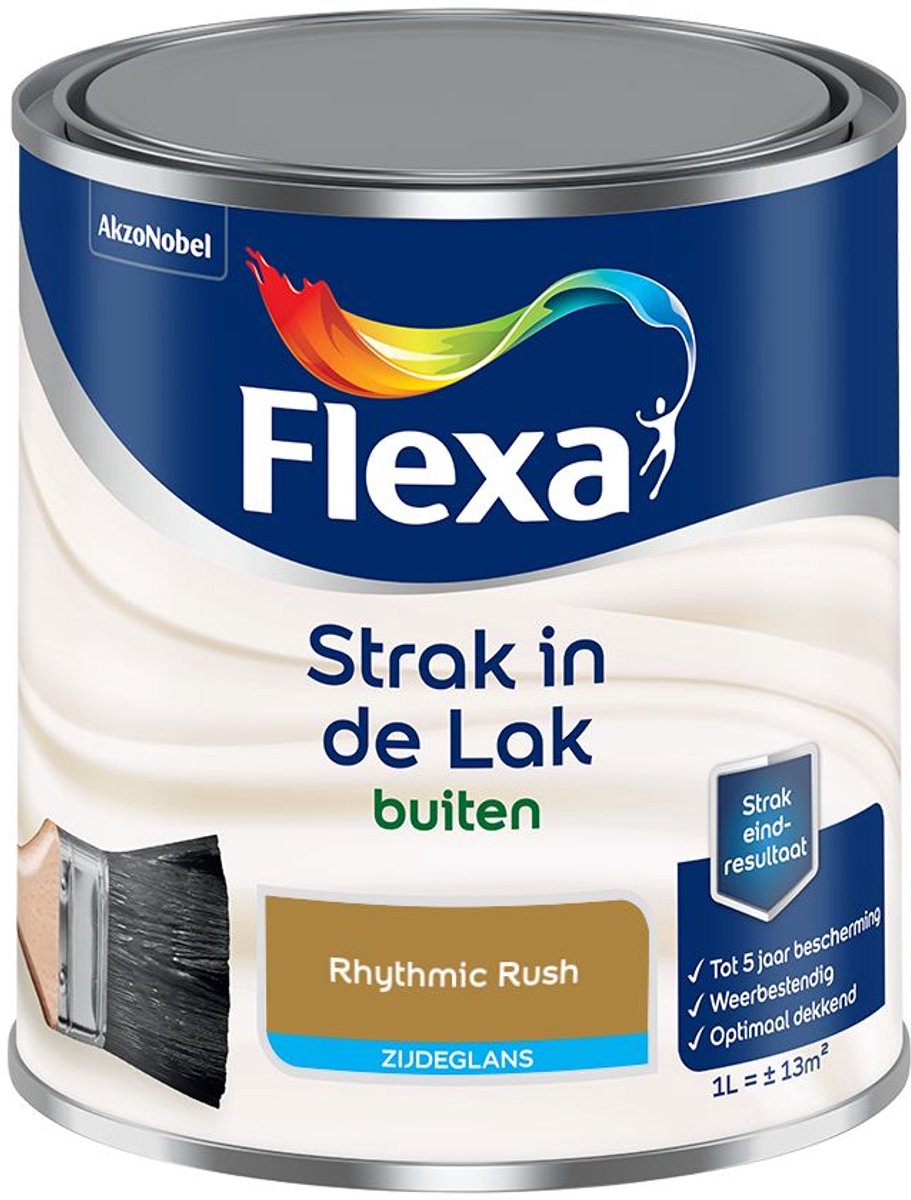 Flexa - Strak in de Lak Buitenlak Zijdeglans - Rhythmic Rush - Kleur van het jaar 2026 - Mengverf - 1 L