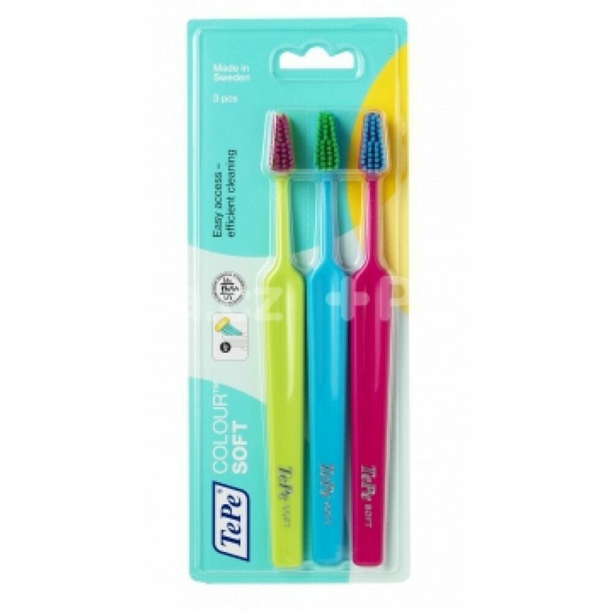 TePe Tandenborstel Colour Soft 3-pack - 6 x 3 stuks - Voordeelverpakking