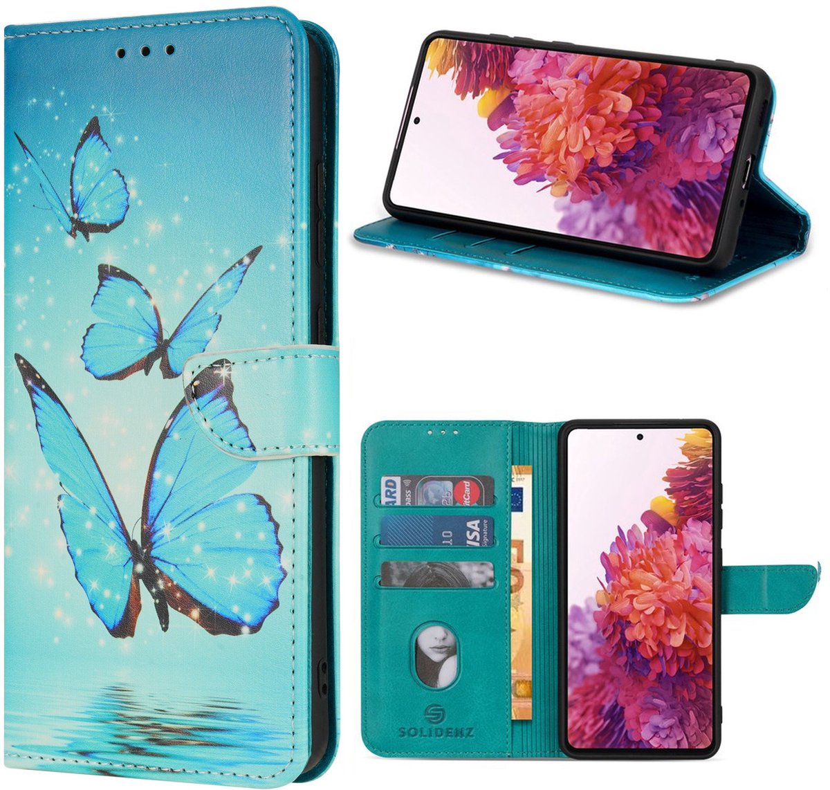Solidenz hoesje - Geschikt voor Samsung Galaxy A56 / A36 - Bookcase - Vlinders
