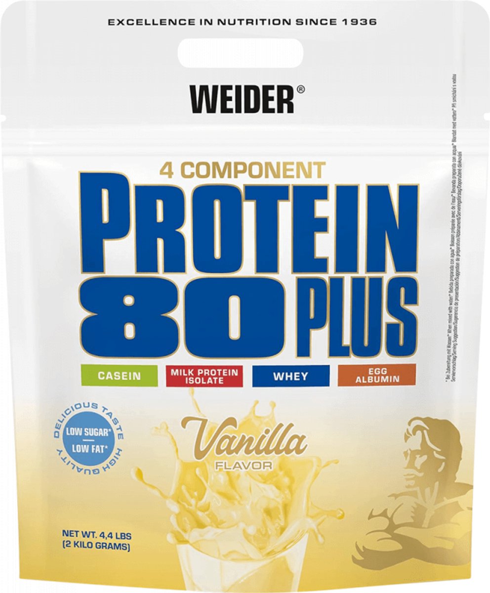 Weider Protein 80 Plus (500g) Vanilla - Eiwitten - Eiwit Mix