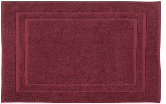 DoubleDry Hotel Badmat 50 x 80 cm – 100% Katoen – Zacht en Absorberend – Bordeaux Rood