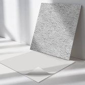 Wallfluent Vinyl Tegels - Ruwe oppervlaktetextuur Vinyl Tegels Zelfklevend - 20 cm x 20 cm - Grijs PVC Tegels - Set van 20 - Vierkant PVC Tegels - Texturen Plaktegels - Zelfklevende Vinyltegels - Plaktegels Keuken en Badkamer