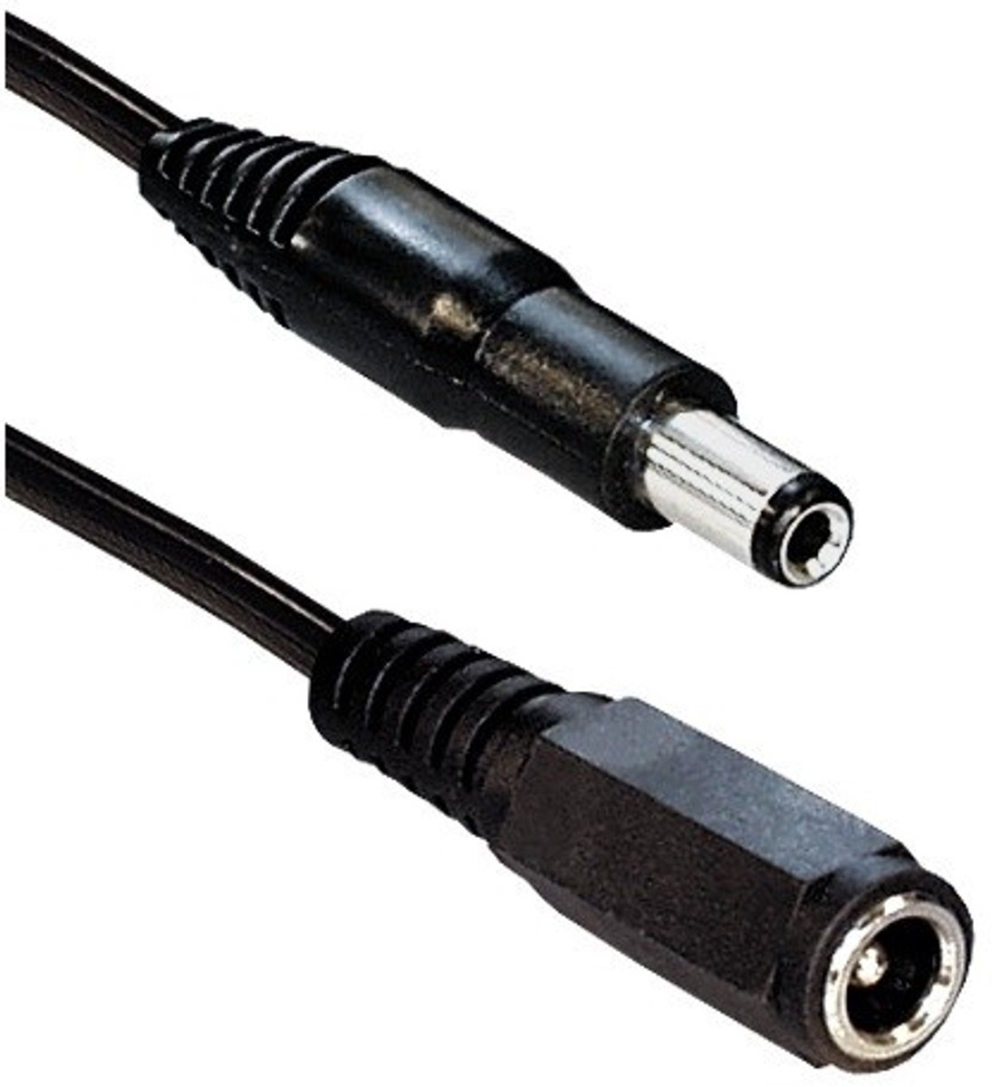 Transmedia Verlengkabel met DC (m) connector - 2,5 x 5,5 mm - 12V / 0,5A - 5 meter