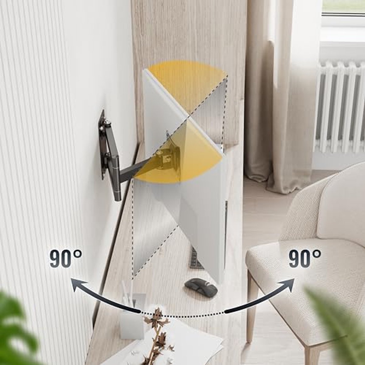 Verstelbare Muurbeugel voor Monitoren 17-33 Inch - Kantelbaar en Draaibaar