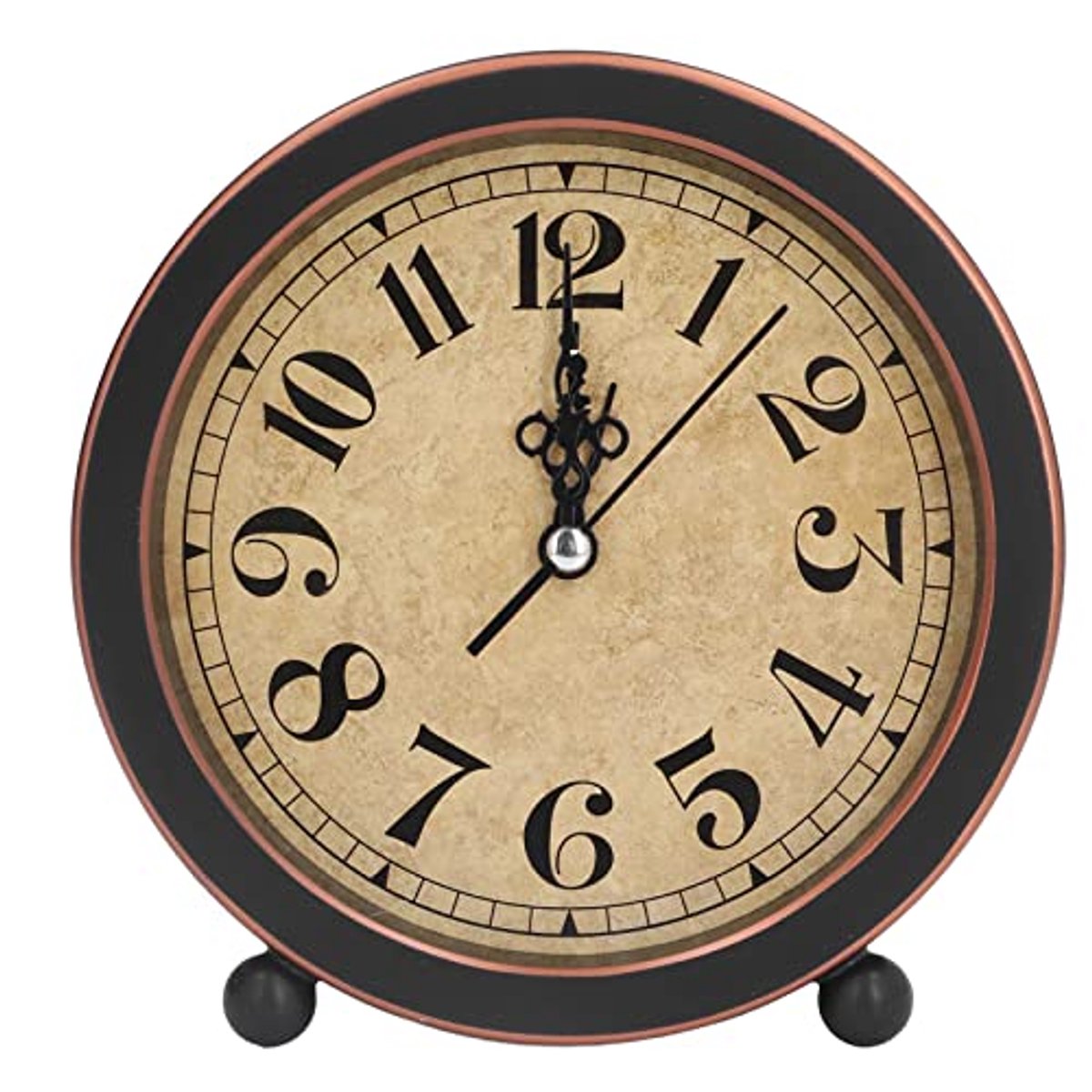 Vintage Wekker voor Tafel, Stille Bureauklok zonder Snooze, Perfect als Decoratie en Cadeau