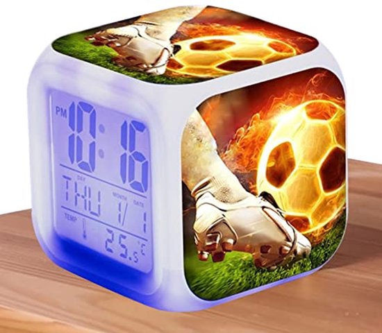 GC GLOBALCOMMERCE Digitale led-wandklok met datumweergave en temperatuur met groot display en verschillende functies