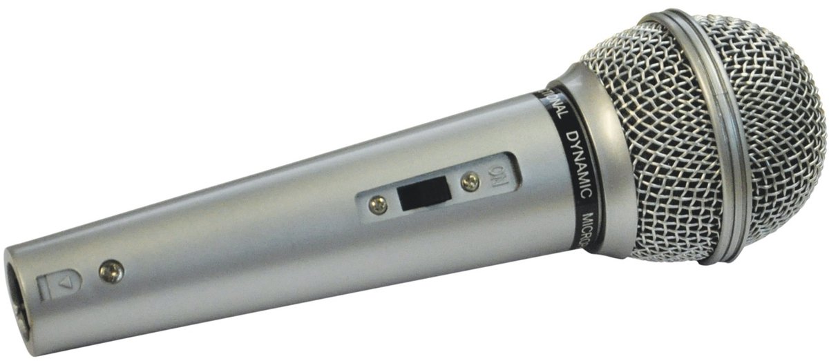 Mr Entertainer bedrade karaoke microfoon - XLR - 6,35mm Jack / grijs - 3 meter