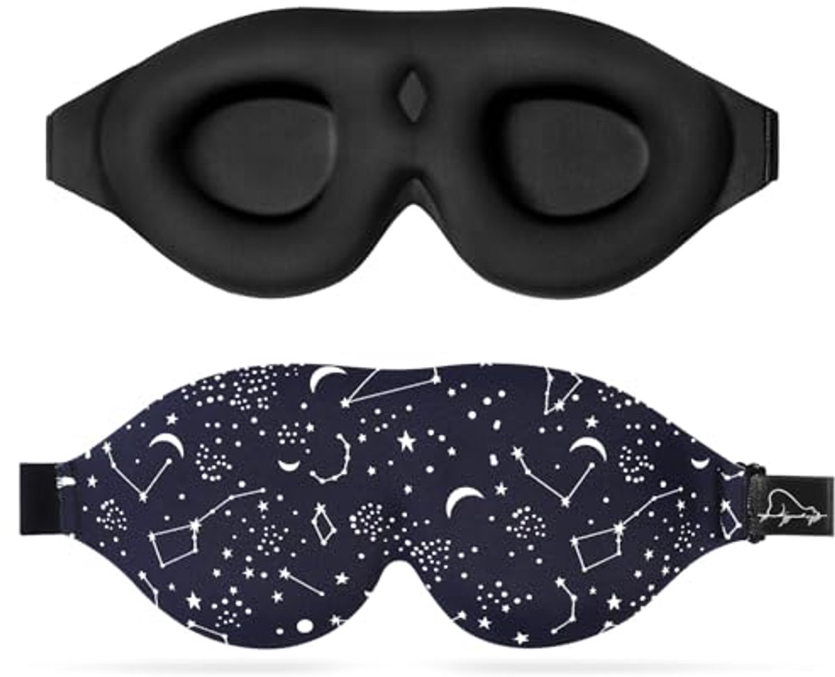 Slaapmasker met Voorgevormde Cups voor Dames en Heren - 100% Verduistering en Comfortabel Ontwerp