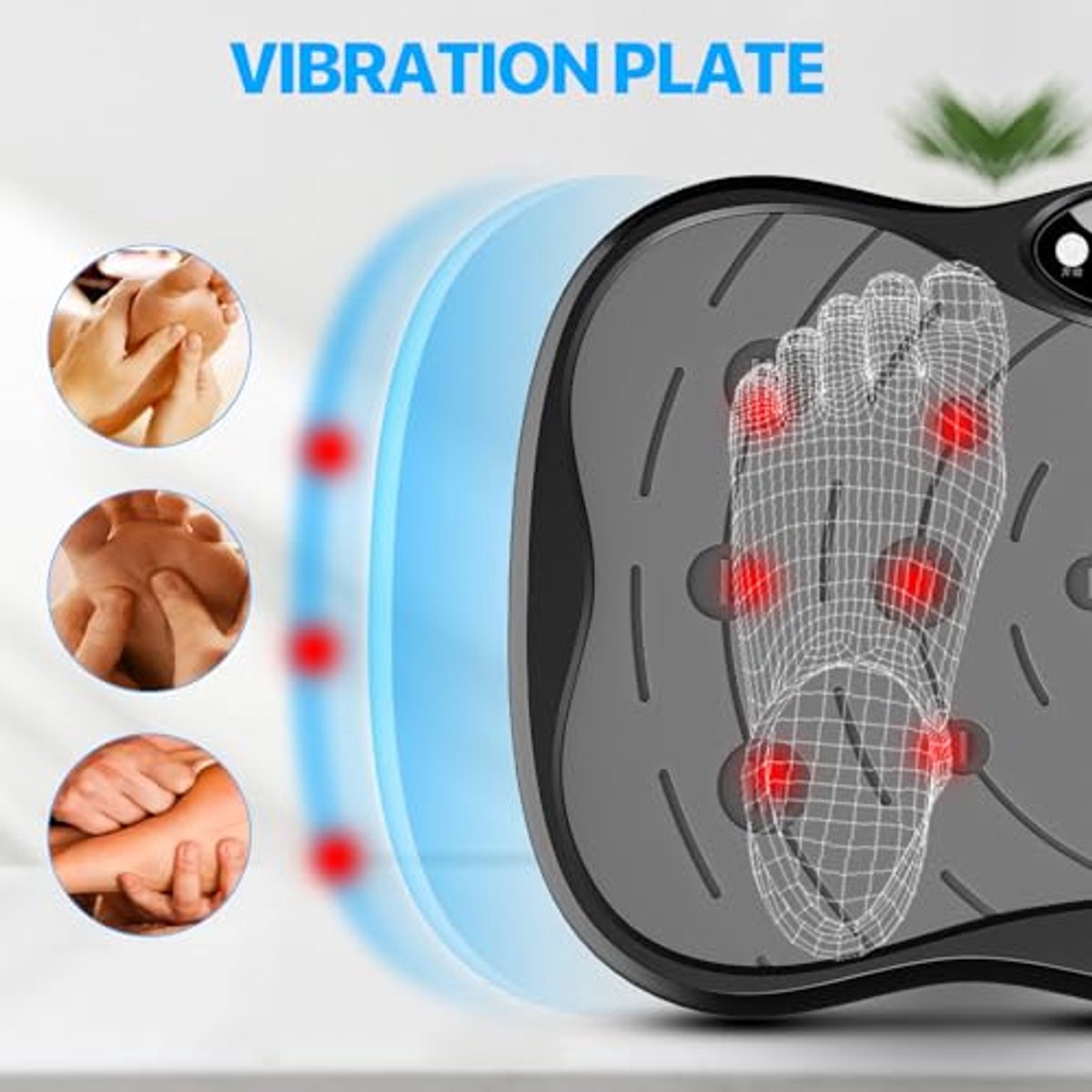 Vibratieplaat voor Lymfedrainage en Gewichtsverlies - Complete Lichaamstraining Thuis