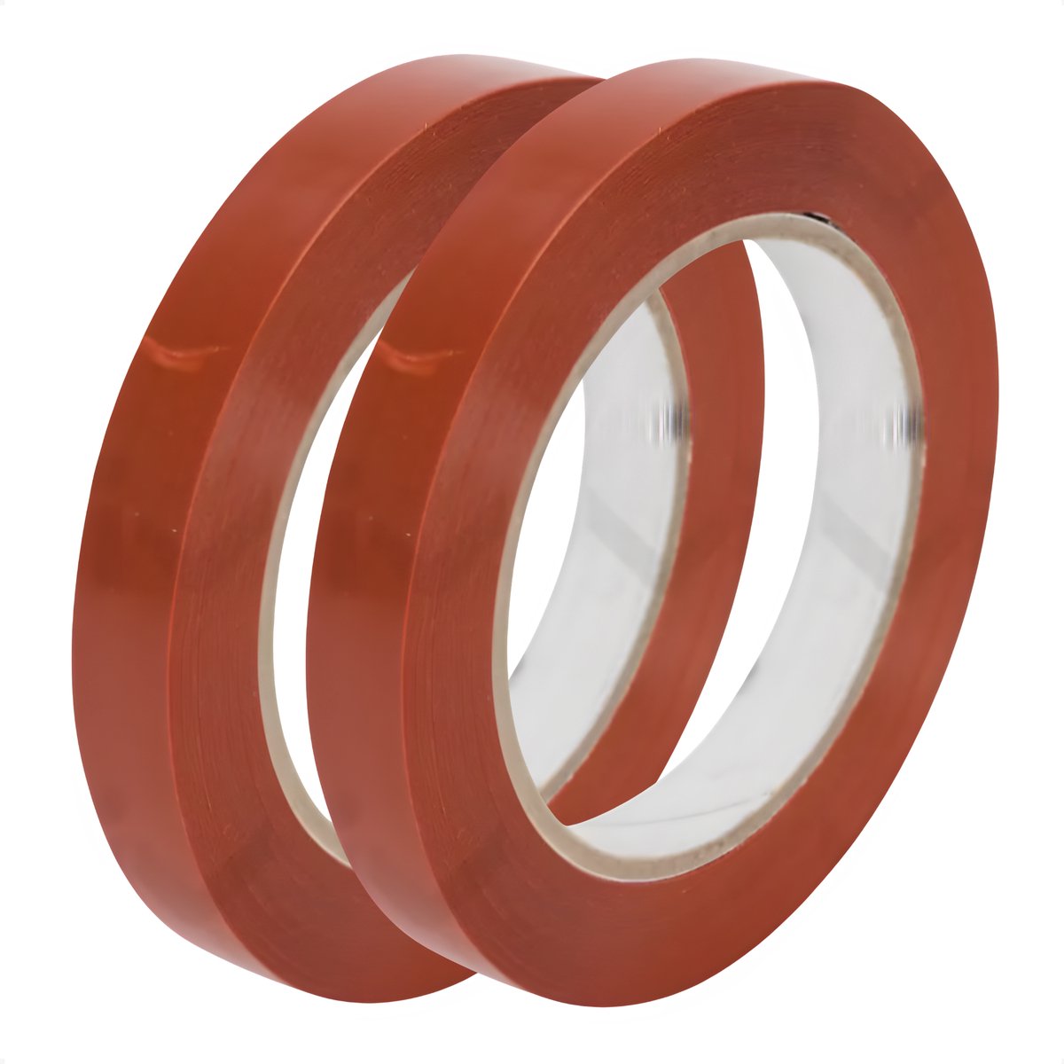 Techidna® - Verpakkingstape Oranje 15mm x 132m (2 rollen van 66m) - Extra Sterke Dozentape - Hecht aan Zichzelf, Residuvrij - Voor o.a. Bundelen & Pallets