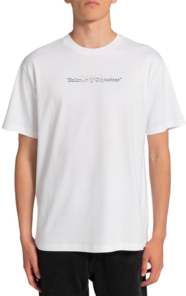 Rvca Balance Stacks T-shirt Met Korte Mouwen Wit XL Man