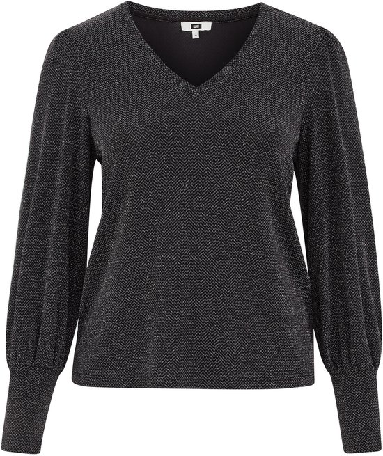 T-shirt femme WE Fashion avec fil pailleté - Curve