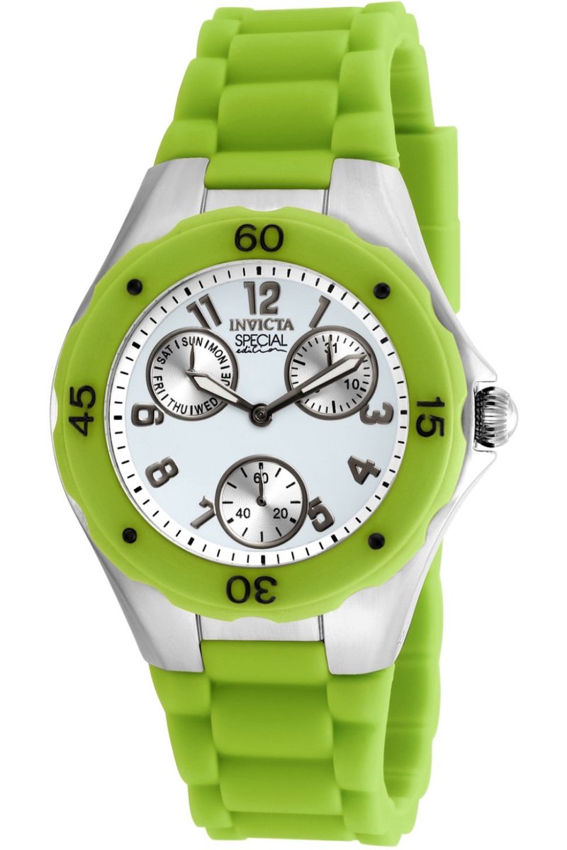 Invicta Angel 18793 Dames Horloge - Waterdicht - Analoog - Quartz Uurwerk - Roestvrij Staal met witte Wijzerplaat - 38mm