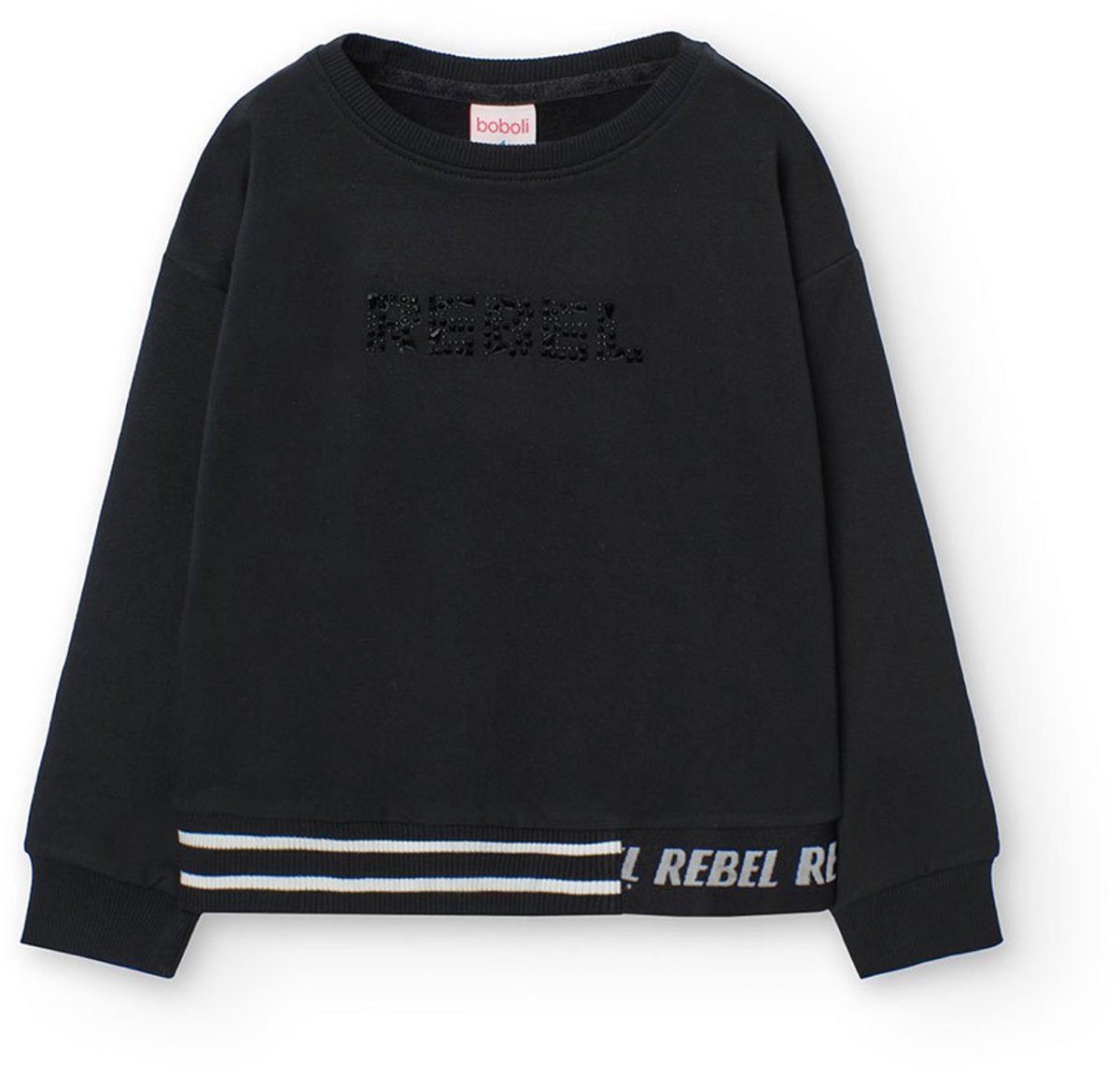 Boboli Fleece Stretch Trui Zwart 4 Years Meisjes
