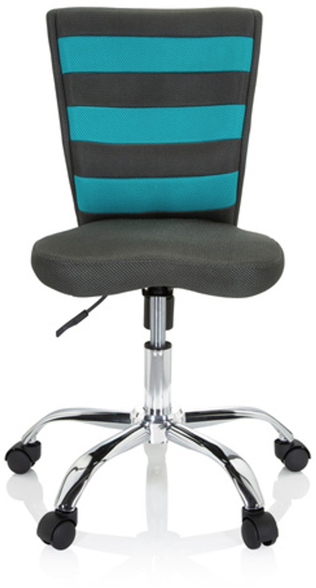 hjh office Kinder bureaustoel KIDDY COMFORT I Netstof Grijs / Turkoois hjh OFFICE Grijs/Turkoois