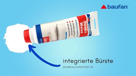 Baufan Direct Touch-Up Paint, Wit met Applicatiekwast, 250 ml — afbeelding 5