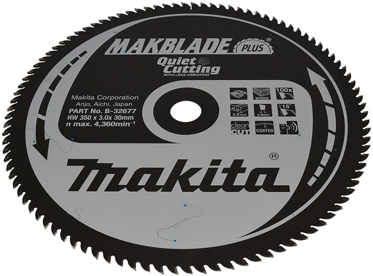 Makita MAKBLADE+ Zaagblad 350x30x100T - B-32677