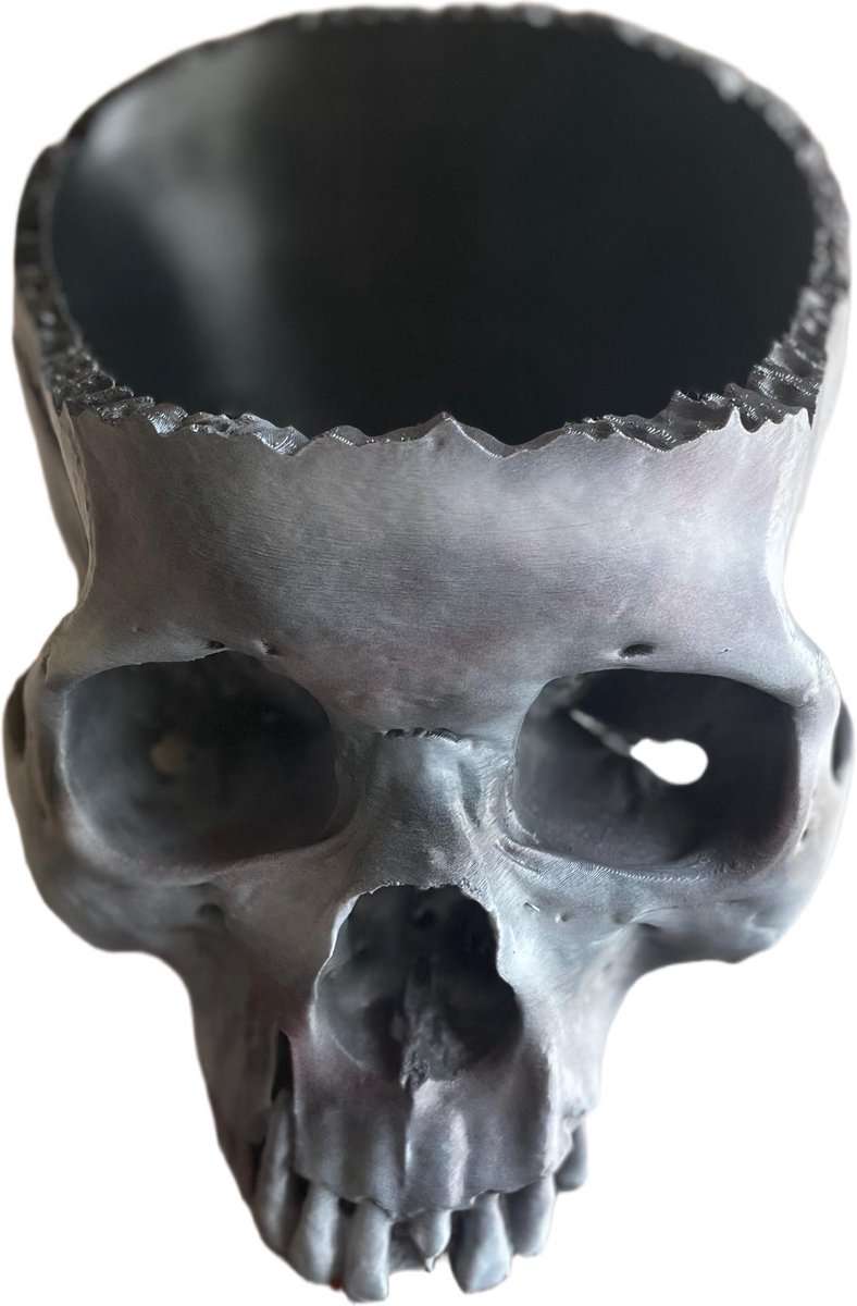 Halloween Decoratie Skeletkop Snoepkom Snackhouder Traktaties Griezelig Gotisch | 35 cm / 13.8 inch