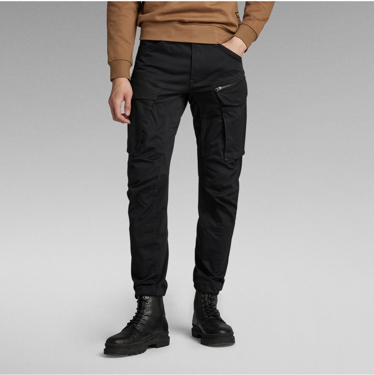 G-Star RAW Heren Cargo Broek Broeken tapered Fit 35W 34L Volwassenen Zwart