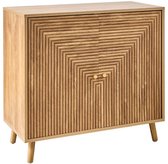 CALICOSY - Dressoir 2 deuren met lamellen-effect in L-vorm, L80 cm - EDEN