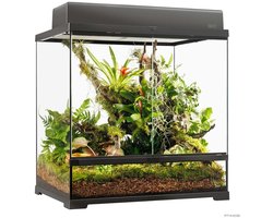 Exo Terra Pro Terrarium Zwart | Advanced Natural Terrarium 60×45×60 cm met 3-traps ventilatie