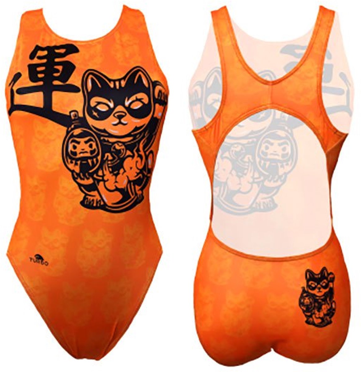 Turbo Wave Lucky Cat Zwemkleding Oranje S Vrouw Orange