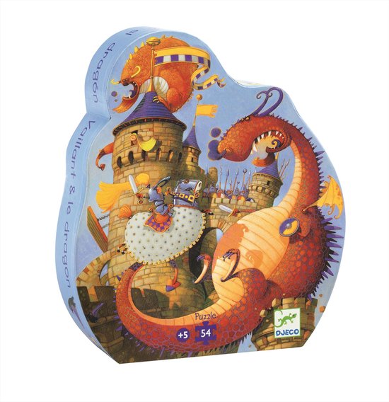 DJECO Puzzle 54 Pièces Vaillant & Les Dragons