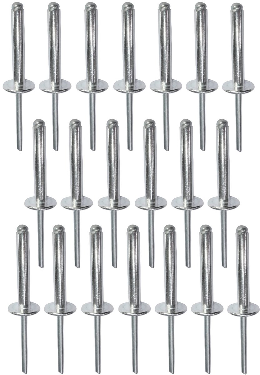 C48175 - Set van 20 blindklinknagels Ã˜5x30mm - Wide head 14mm - DIN 7337 C - Aluminium/staal