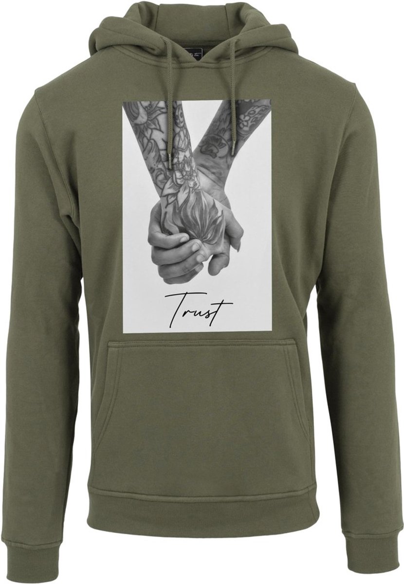 Mister Tee Trust 2.0 Hoodie/trui XS Olijfgroen