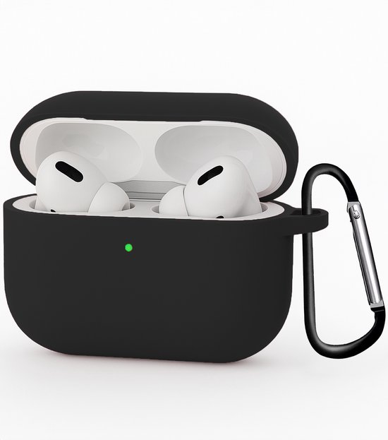 Hoesje Geschikt voor Airpods Pro 3 Hoesje Siliconen Case Hoes - Hoesje Geschikt voor Apple Airpods Pro 3 Case - Zwart