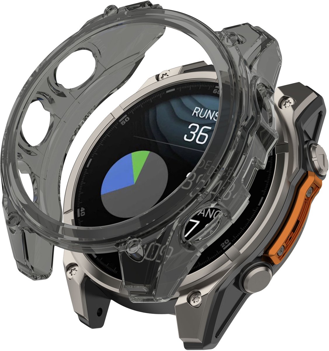 Stravo Soft Case Sport Hoesje voor Garmin Fenix 8S (43MM) / Fenix 8S Solar (43MM) – TPU Materiaal Bescherming – TPU Case Protectie en Beschermhoes voor Garmin Smartwatches (Zwart)